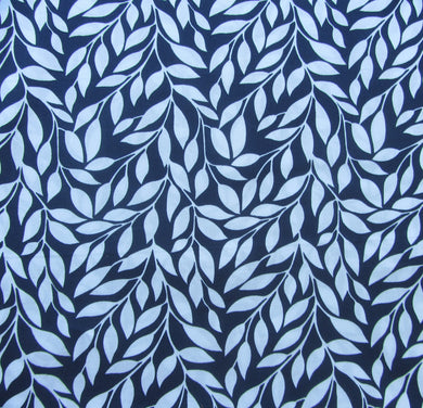 Navy & White leaves